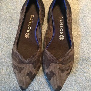 Rothy's Pointed Toe Flats - Grey Camo